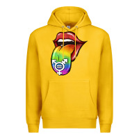 Lemon Pride LGBT Sign Tongue Premium Hoodie - Jasminsmagicworld