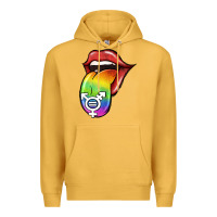 Mustard Pride LGBT Sign Tongue Premium Hoodie - Jasminsmagicworld