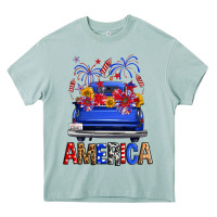 Arona Western Fourth Of July America Truck Heavy Core Tee - FaDigitalArtStudio