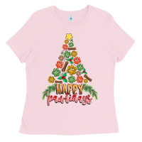 Paw Print Christmas Tree Ladies Tee | Teevron