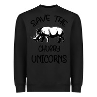 Black save the chubby unıcorns Heavyweight Sweatshirt - Bettercallsaul