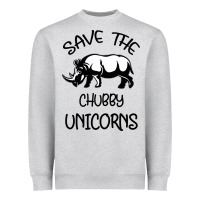 Heather Grey save the chubby unıcorns Heavyweight Sweatshirt - Bettercallsaul