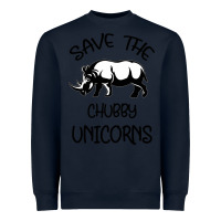 Navy save the chubby unıcorns Heavyweight Sweatshirt - Bettercallsaul