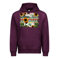Mauve Wine Howdy Serape And Sunflower Urban Hoodie - RanaPortraitStore