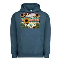 Pigment Midnight Navy Howdy Serape And Sunflower Urban Hoodie - RanaPortraitStore