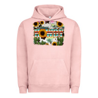 Pigment Salmon Howdy Serape And Sunflower Urban Hoodie - RanaPortraitStore
