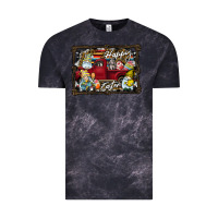 Cloud Black Happy Easter Vintage Tee - CowhideDigitalArt