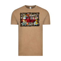 Vintage Coffee Happy Easter Vintage Tee - CowhideDigitalArt