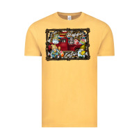 Vintage Mustard Happy Easter Vintage Tee - CowhideDigitalArt