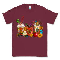 Burgundy Teacher Coffee Cups Classic Tee - FaDigitalArtStudio