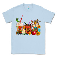 Dusty Blue Teacher Coffee Cups Classic Tee - FaDigitalArtStudio