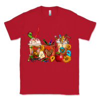 Red Teacher Coffee Cups Classic Tee - FaDigitalArtStudio