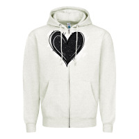 Oatmeal Heather black glitter heart Zipper Hoodie - Jasminsmagicworld