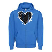True Royal black glitter heart Zipper Hoodie - Jasminsmagicworld