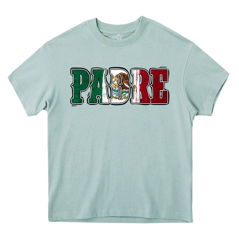 Mexican Flag Padre Heavy Core Tee by Jasminsmagicworld | Teevron