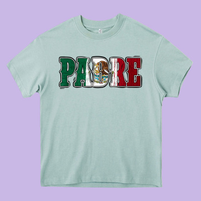 Mexican Flag Padre Heavy Core Tee Designed By Jasminsmagicworld