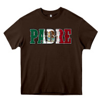 Chocolate Brown Mexican Flag Padre Heavy Core Tee - Jasminsmagicworld
