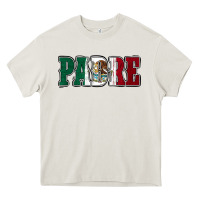Cream Mexican Flag Padre Heavy Core Tee - Jasminsmagicworld