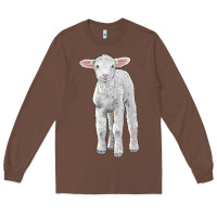 Chestnut merino wool baby sheep Long Sleeve Tee - LillyAllenDesigns