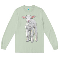 Matcha merino wool baby sheep Long Sleeve Tee - LillyAllenDesigns