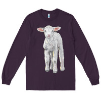 Plum merino wool baby sheep Long Sleeve Tee - LillyAllenDesigns