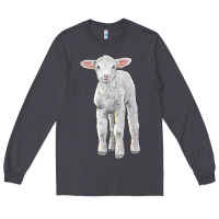 Smoke merino wool baby sheep Long Sleeve Tee - LillyAllenDesigns