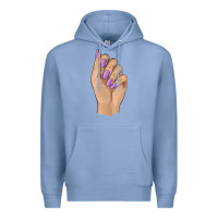 Colony Blue nail Premium Hoodie - BarkalooDesign