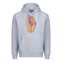 Heather Grey nail Premium Hoodie - BarkalooDesign