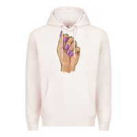 Pale Pink nail Premium Hoodie - BarkalooDesign