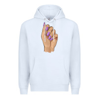 White nail Premium Hoodie - BarkalooDesign