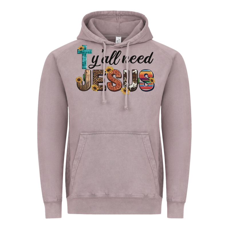 Y'all Need Jesus Vintage Hoodie by Artiststas | Teevron
