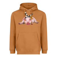 Meerkat baby pig with cowhide ribbon Heavyweight Hoodie - RanaPortraitStore