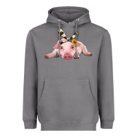 Storm baby pig with cowhide ribbon Heavyweight Hoodie - RanaPortraitStore