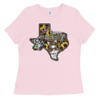 Bubblegum Pink Happy Easter Texas Ladies Tee - CowhideDigitalArt