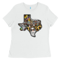 White Happy Easter Texas Ladies Tee - CowhideDigitalArt