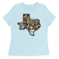 Baby Blue Happy Easter Texas Ladies Tee - CowhideDigitalArt