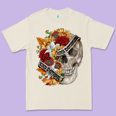 Skull Kinda Emotionless Kinda Emotional Premium Tee Designed By Fadigitalartstudio