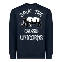 Navy save the chubby unıcorns Heavyweight Sweatshirt - Bettercallsaul