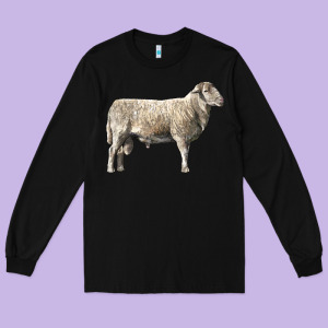 Katahdin Sheep Long Sleeve Tee Designed By Lillyallendesigns
