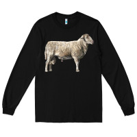 Black katahdin sheep Long Sleeve Tee - LillyAllenDesigns