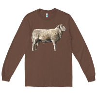 Chestnut katahdin sheep Long Sleeve Tee - LillyAllenDesigns
