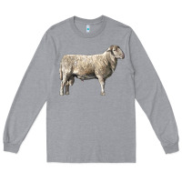 Heather Grey katahdin sheep Long Sleeve Tee - LillyAllenDesigns
