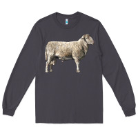 Smoke katahdin sheep Long Sleeve Tee - LillyAllenDesigns