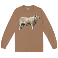 Toasted Coconut katahdin sheep Long Sleeve Tee - LillyAllenDesigns