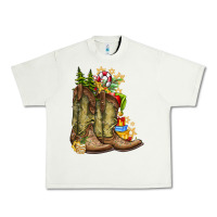 Pistachio Christmas Boots Urban Heavy Tee - CowhideDigitalArt