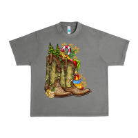 Tornado Christmas Boots Urban Heavy Tee - CowhideDigitalArt