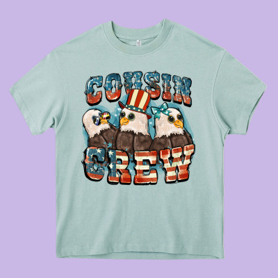 Cousin Crew Heavy Core Tee Designed By Fadigitalartstudio