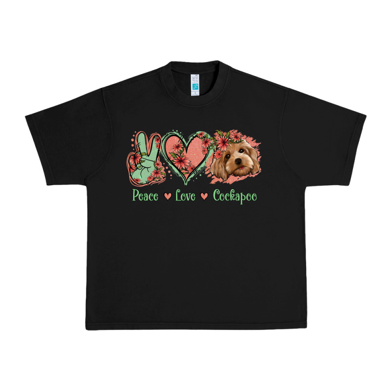 Peace Love Cockapoo Urban Heavy Tee by Jasminsmagicworld | Teevron