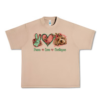 Burro Peace Love Cockapoo Urban Heavy Tee - Jasminsmagicworld