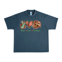 Midnight Navy Peace Love Cockapoo Urban Heavy Tee - Jasminsmagicworld